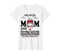 Maman et navigateur éducatif pour la fête des mères Double bénédiction T-Shirt