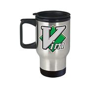 Maman et Papa Vim Cup (Voyage) Vim Linux Open Source Unix Nerd Geek Merchandising Accessoires Shirt Autocollant Art Decor Essential Funny Mom Tasse à café Cadeau 414 ml
