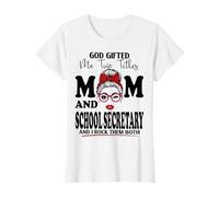 Maman et secrétaire d'école pour la fête des mères Double bénédiction T-Shirt