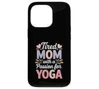 Maman fatiguée avec Une Passion pour Le Yoga drôle Coque pour iPhone 13 Pro
