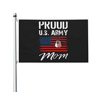 Maman Fière D'Un Soldat Américain Drapeaux De Cour Drapeau Décoratif Double Face Bannière Décorative Uv Fade Résistant Pour Extérieure Bureaux Pelouse 3X5 Ft