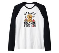 Maman Golden Retriever de première année pour la rentrée Scolaire Manche Raglan