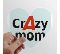 Maman la Plus Cool et la Plus Folle Les Autocollants d'ordinateur ou de Bagage avec la Forme de cÅ“ur