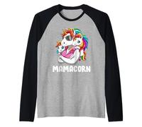 Maman Licorne avec Ses Petits Licornes Manche Raglan