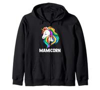 Maman Licorne Protectrice Et Fille Licorne Maman Enfant Sweat à Capuche