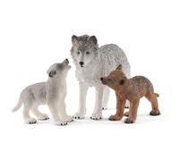 Schleich Wild Life 42472 - Coffret Maman Louve et Louveteaux - Jouets Authentiques, Détaillés et Durables pour Jouer et Apprendre - pour Garçons et Filles à Partir de 3 Ans