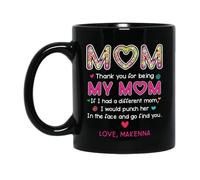 Maman, Merci D'Être Ma Maman Mug Céramique Tasse À Thé Durable Tasse À Café Idée Cadeau Pour Bureau Collègue Noël 330ml