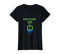 Maman Mode ON Neon Pixel Clock Power Pacifier T-Shirt