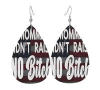 Maman n'a pas élevé de mauviette. Boucles d'oreilles en cuir, accessoire de mode, parfaites pour les fêtes, les vacances et le quotidien.
