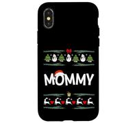 Maman Noël Matin Mignon Assorti Famille Noël Maman Père Noël Coque pour iPhone X/XS