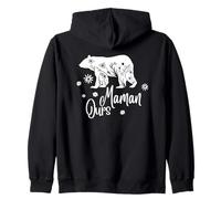 Maman Ours Amour Floral protectrice Cadeau Original Femme Sweat à Capuche