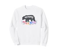 Maman Ours Aquarelle Fleurs Mignon Floral Sweatshirt