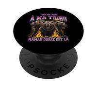Maman Ours Bootleg Cadeau Femme Famille Original Insolite PopSockets PopGrip Adhésif