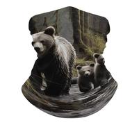Maman Ours Et Son Cache-Col Respirant Headwrap Anti-Solaire Bandeau pour Cyclisme Vélo Multifonctionnel Echarpe Gaiter