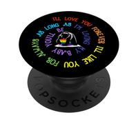 Maman Ours LGBT, Je t'aimerai pour Toujours, Je t'aimerai pour Toujours PopSockets PopGrip Adhésif
