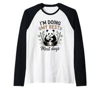 Maman Panda Doing My Best Most Days Ours Mignon bébé Manche Raglan