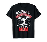 Maman Pom-Pom Girl Ma Fille préférée Mama Red T-Shirt