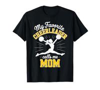Maman Pom-Pom Girl, ma Fille préférée, Pom-Pom Girl, Jaune T-Shirt