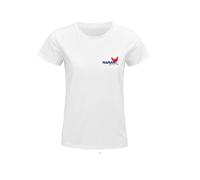 Maman Poule Logo T-Shirt - Le Cadeau Parfait pour Une Mère Incroyable (FR/ES, Alpha/Lettres, L, Taille Normale, Taille Normale, Blanc)