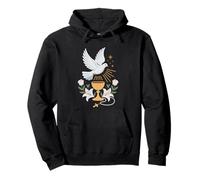 Maman Premiere Communion Rosaire Croix Florale Art Sweat à Capuche