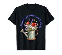 Maman Qui Cultive Son Bonheur Floral Vintage T-Shirt