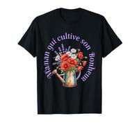 Maman Qui Cultive Son Bonheur Floral Vintage T-Shirt
