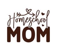 maman qui fait l'école à la maison, fête des mères Stickers muraux en vinyle 64x80.3cm Ne se décolle pas Café