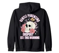 Maman sarcastique et gentille qui abandonne ses études Narky Retro Skull Mom Sweat à Capuche