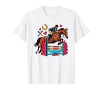 Maman Saut D Obstacles Concours Hippique Équitation T-Shirt