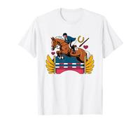 Maman Saut D Obstacles Concours Hippique Équitation T-Shirt