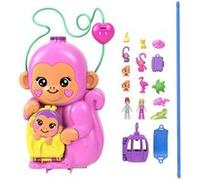 Maman singe et son bébé-coffret 2mini-figurines HWP04 Jaune G
