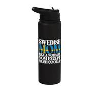 Maman suédoise comme une maman normale sauf la Suède plus cool Stainless Steel Insulated Water Bottle