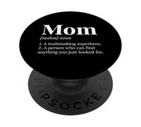 Maman, Un Super-héros multitâche trouvant des Choses, Maman de Famille PopSockets PopGrip Adhésif