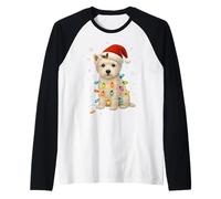 Maman Westie Chien West Highland White Terrier Lumière Noël Manche Raglan