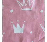 MAMANDU Meterware Patchwork restes de Tissu à Coudre Coton Öko-Tex, Rose/Blanc Couronne, 100 x 160 cm