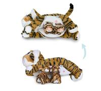Mamanimals Doudou Tigre avec 2 bébés Tigres, bébé se Range dans Le Ventre avec Fermeture éclair, tétines magnétiques à tétiner, Ensemble en Peluche de qualité supérieure pour Enfants