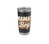 Mama's Boy Rétro Mère-Fils Maman de garçons Maternité Maman Vie de maman Gobelet isotherme en acier inoxydable double paroi