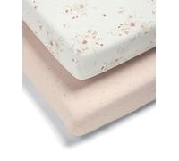 Mamas & Papas Lot de 2 draps-housses pour berceau/lit, motif floral