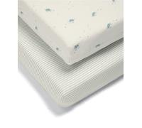 Mamas & Papas Lot de 2 draps-housses pour berceau/lit tortue - 142 x 70 x 19 cm