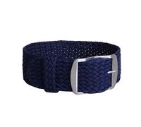 MAMA'S PEARL 16mm 18mm 20mm 22mm couleur unie Perlon tissé Nylon bracelets de montre Bracelet tissu tissé montre Bracelet bande boucle ceinture noir bleu(Dark blue,18mm)
