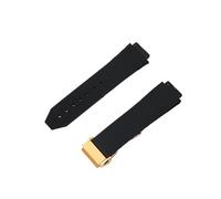 MAMA'S PEARL Accessoires De Montre Adaptés For HUBLOT Fusion, Bracelet En Silicone Unisexe, Boucle Pliante 25x19x22(Gold buckle-02)