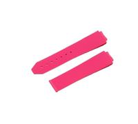 MAMA'S PEARL Accessoires De Montre Bracelet En Caoutchouc Adapté For HUBLOT Grande Explosion Bracelet De Montre En Silicone Convexe 15 * 21mm Bracelet For Femmes(Rose red)