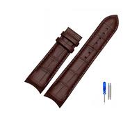 MAMA'S PEARL Bracelet De Montre À Extrémité Incurvée En Cuir Véritable, 22mm, 23mm, 24mm, Adapté À La Ceinture De Montre For Tissot 1853, Adapté For COUTURIER T035627A T035407A T035439 For Hommes(Brow