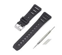 MAMA'S PEARL Bracelet De Montre Compatible Avec Les Bracelets Fit For Casio CA-53W CA-61W FT-100W W-520U W-720G, Bracelet De Montre Souple En TPU De 20 Mm, Ceinture FT100W(18mm)