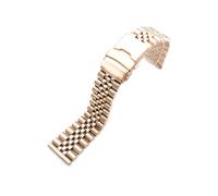 MAMA'S PEARL Bracelet De Montre En Acier 20 Mm 22 Mm, Bracelet De Rechange Universel En Métal, Compatible Avec Seiko, Samsung, Galaxy Watch 3(Rose Gold,22mm)