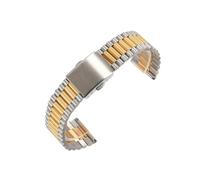 MAMA'S PEARL Bracelet De Montre En Acier Inoxydable 12 Mm, 14 Mm, 16 Mm, 18 Mm, 20 Mm, Compatible For Huawei GT2, Bracelet De Rechange En Métal For Hommes Et Femmes(Silver Gold,12mm)