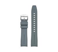 MAMA'S PEARL Bracelet De Montre En Caoutchouc À Extrémité Incurvée De 20 Mm For Omega X, Compatible For Swatch Joint, For MoonSwatch Planet, Compatible For Seamaster 300, Rolex(Grey)
