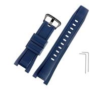 MAMA'S PEARL Bracelet De Montre En Caoutchouc Souple De Remplacement For Casio For G-Shock GST-B100/S300/410/210/W110/W100/S110/S100, Bracelet En Silicone For Homme, 26 X 14 Mm(Blue-black A)