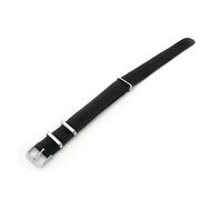 MAMA'S PEARL Bracelet de montre en Nylon en tissu bandes de bracelet à boucle en acier bracelet de Sport en Nylon tissé 14mm 16mm 18mm 20mm 22mm bracelet de Sport universel(Black,14mm)