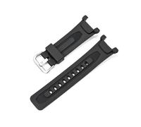 MAMA'S PEARL Bracelet De Montre En Résine TPU Avec Boucle En Acier Inoxydable, Compatible For CASIO For PRG-240/PRG-40/PAG-40(Black-silver buckle)